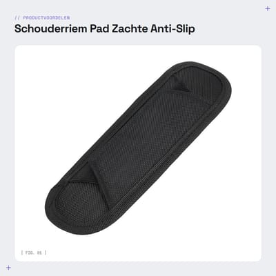 Dailygoods- Schouderriem Pad Zacht - Anti-Slip - Oxford Doek - 23x7cm - Vervanging - Comfortabel Schouderkussen - Schouderband