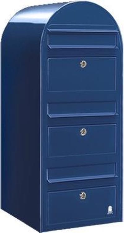 Brievenbus Bobi Trio Donker Blauw
