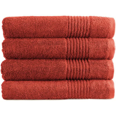 PHLOX Supreme XL Handdoeken 70x140 - set van 4 - Zware kwaliteit 600 g/m2 - Terracotta