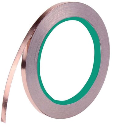 Dailygoods - Koperband - EMI-afscherming - Zelfklevende tape - 5 mm x 20 m - Geleidende lijm - Ideaal voor elektrische reparaties - Hoogwaardige mater...