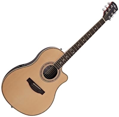 Roundback Elektro-akoestische gitaar van Gear4music, Natural