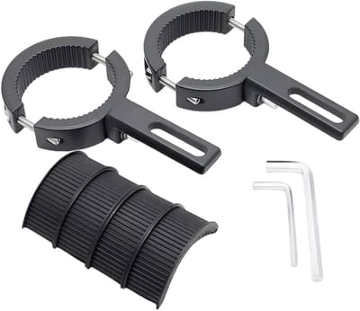 Verstelbare Motorfiets Koplamp Beugels, Universele Bevestiging voor Koplampen met Klem voor Buis (38mm-60mm)