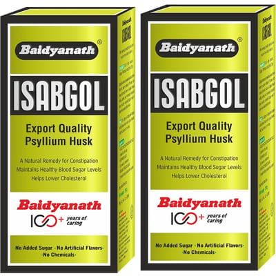 Baidyanath Isabgol Psylliumvezels Poeder 100g Pak van 2 Verlicht Effectief Constipatie Natuurlijk Vezelsupplement Voor Spijsvertering
