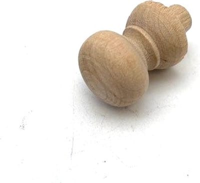 Houten knopje van lindehout rond met stift 18mm (10 stuks)