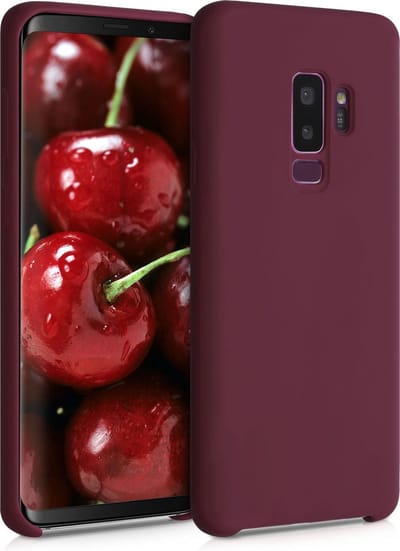 kwmobile telefoonhoesje geschikt voor Samsung Galaxy S9 Plus - Hoesje met siliconen coating - Smartphone case in wijnrood