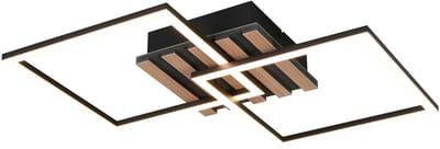 REALITY ZARO - Plafondlamp - Zwart mat - incl. 1x SMD 20 W - Zwenkbaar - Wand- en plafondmontage
