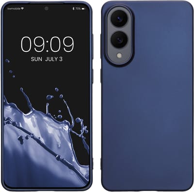 kwmobile telefoonhoesje geschikt voor Samsung Galaxy S25 Edge - Hoesje voor smartphone - Back cover in metallic blauw