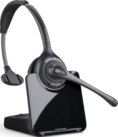 Draadloze DECT Headset - Kantoor headset - Professioneel bellen - Smart-sensor technologie - 120 meter bereik - Zwart