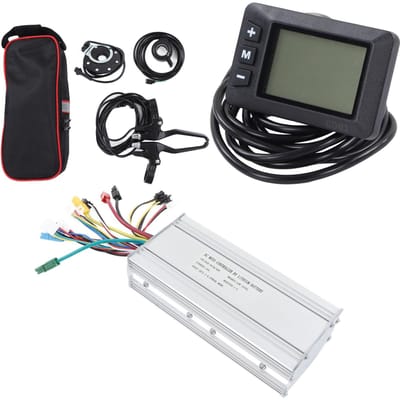 Elektrische Fiets Lithium Batterij Modificatie Kit met Display en DC 36V 48V Motorcontroller black