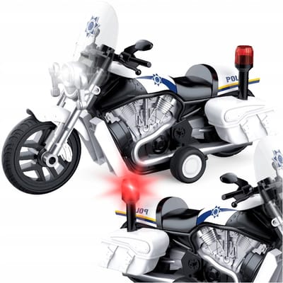 Politie Motor Speelgoed met Geluid en Licht, 22cm