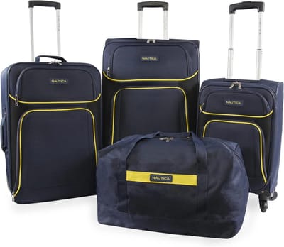 Koffer Set - Reisbagage - Reizen - 4 Delig - 20-28 Inch - Marineblauw Geel