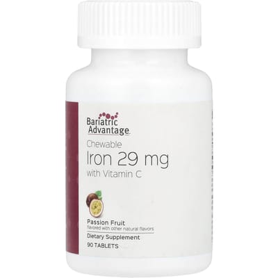 Kauwbaar IJzer met Vitamine C, Passievrucht, 90 Tabletten