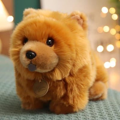 Gevulde simulatie Chow Chow Pluchen Speelgoed Kawaii Honden Pop Schattige Chowdren voor Kinderen Meisjes Verjaardagscadeau Woondecoratie orange
