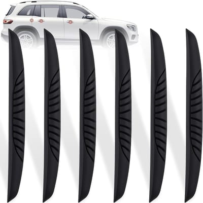 Auto Deurgreep Randbescherming Set - Universele Autobescherming - Rubber - Zwart