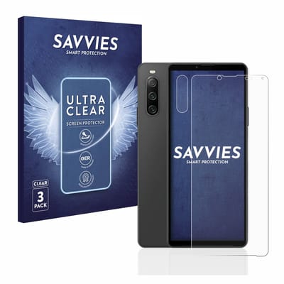 Savvies - Screenprotector voor Sony Xperia 10 IV (Voor+Camera) - Folie Beschermfolie transparant 6 Stuks