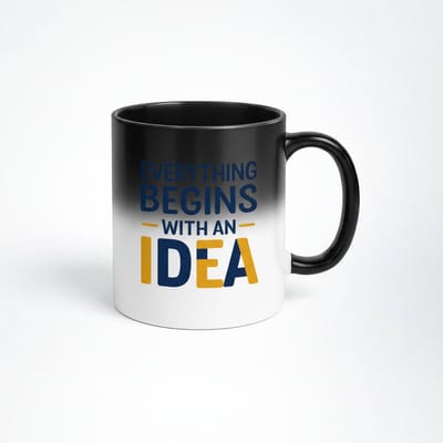 Inspiratie Mok - Alles Begint met een Idee - Magische Koffiemok Cadeau