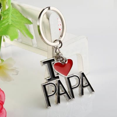 CHPN - I Love papa sleutelhanger - I love dad keychain - Vaderdag cadeau - I love papa - Cadeau voor jouw vader - Papa