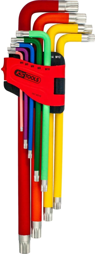 KS TOOLS Veeltand (XZN)-Haakse stiftsleutelsset XL 9-delig - 151.4510