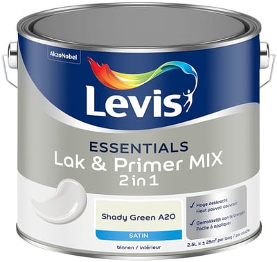 Levis - Essentials Lak & Primer Mix - Shady Green A20 - Mengverf - 2,5 L