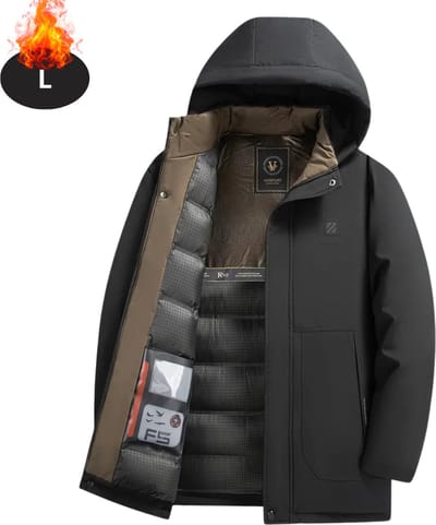 Livano Winterjas - Parka - Heren - Winter - Jas - Volwassen - Stijlvol - Zwart - L