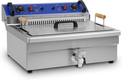 Professionele Friteuse - Grote Frituurpan - Horeca Gebruik - Koude Zone Principe - 25 Liter - Zilver