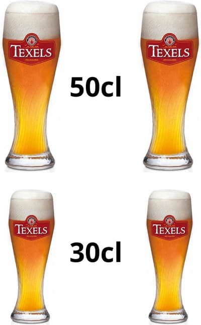 Texels bierglazen combipakket - de Gebroeders Texel 2 x 30cl en 2 x 50cl