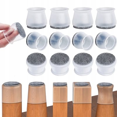 20 x vilten siliconen tafel- en stoelbeschermers - Silicone stoelbeschermers - krasbestendige, antislip poten - geschikt voor vloeren