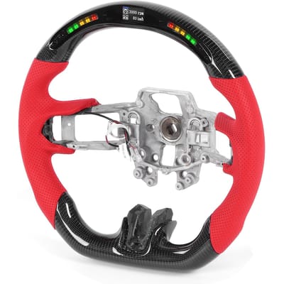 Koolstofvezel LED Schakelverlichting Display Stuurwiel Geschikt voor Ford Mustang V6 EcoBoost GT Shelby 2015‑2017