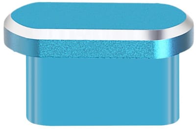 Stofplug - Dust plug - Anti stof plug - USB C - Geen stof in oplaadpoort - Beschermplug smartphone - Aluminium - Blauw - Jonyx