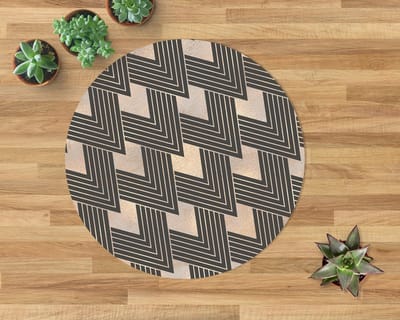 Coloray Vloerbeschermer - Artistiek decoratief patroon Stoel Mat - 100x100 cm - Veelkleurig Vloerbeschermer Groot - Vloerbeschermer Bureaustoel Tapijt - Mótif Bureaustoelmat - Ronde Mat - Geometrische patronen Thema