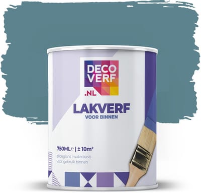 Decoverf lakverf oceaanblauw, 750ml