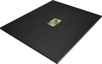 Mexen Hugo rechthoekige douchebak SMC 130 x 100 , zwart, gouden afdekking - 42701013-G