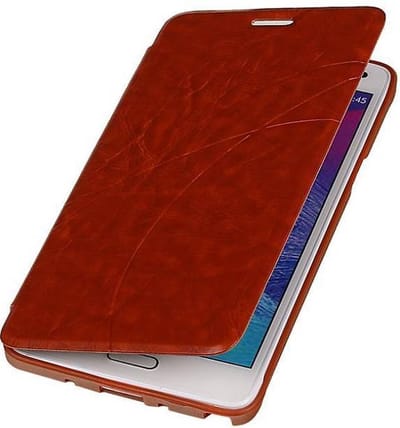 Easy Booktype hoesje Geschikt voor Samsung Galaxy Note 3 Neo Bruin