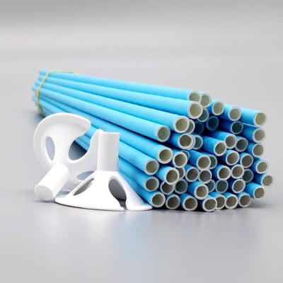 100 x ballonstaafjes karton BIO Hemelsblauw HEMELSE BLAUWE kartonnen stokjes voor ballonnen x (37cm)
