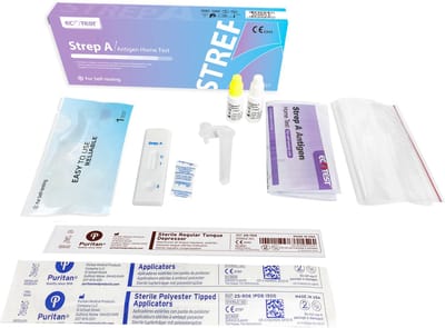 Strep A Sneltest – Zelftest voor Streptokokken A – Test voor Keelpijn/Infectie – Resultaat Binnen 5 Minuten
