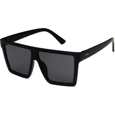 Lunettes de Soleil Carrées Noires Design Femmes Hommes Mode Punk Miroir Lunettes de Soleil Colorées Oculos De Sol gray