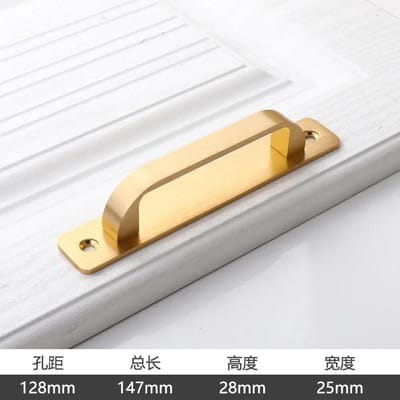 1 stuks Deur-/Raamklink Balkon Houten Schuifdeurklink Goudkleurig Aluminium Magazijndeur Zwart Keukenklink