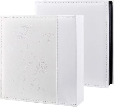 Groot Fotoalbum 10x15 cm | 1000 Foto's | Leren Omslag | Wit