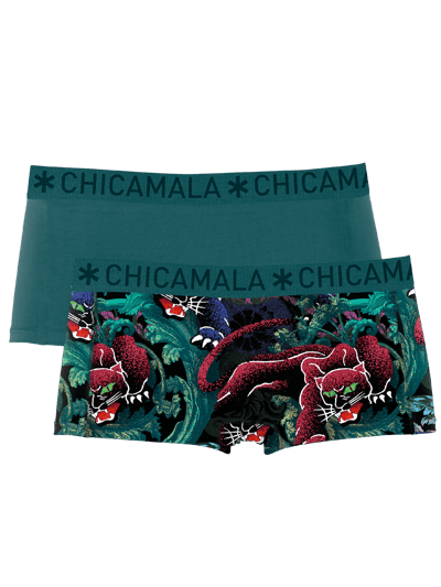 Chicamala – Boxershort Meisjes – 2 Pack – Normale Lengte – Onderbroek Meisjes – Lingerie – Ondergoed – Kleding – 95% Katoen – Meisjeskleding