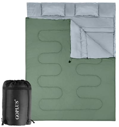 MakkelijkMooi Ruime Dekenmodel Slaapzak incl. 2 Kussens - Slaapzak - 220 x 150 cm - Warm&Comfortabel - Ritsen Aan Beide Zijden