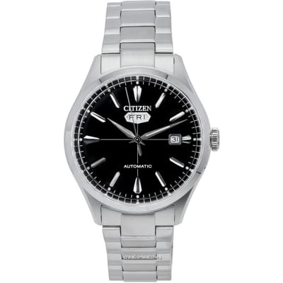 CITIZEN Mechanisch Polshorloge Collectie Mechanisch Uurwerk Roestvrijstalen Band Horloge NH8391-51E Black Dial black