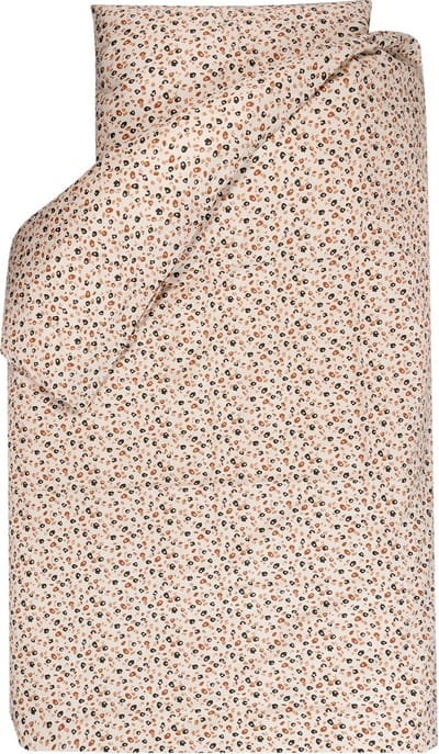 BINK Bedding Dekbedovertrek Leopard 120 x 150 cm inclusief sloop - luipaard - leopardprint - dierenprint - juniorbed - peuterbed - kleuter - peuter - bruin - caramel - beige - ecru