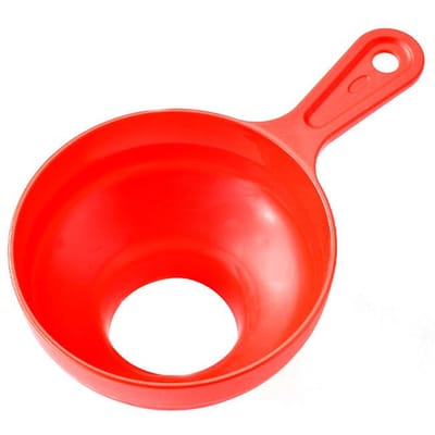 Opvouwbare plastic grote ingeblikte oliejamtrechters met brede mond Vloeistofvulling Opvouwbare telescopische trechterpotten Trechter rood
