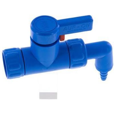 PP 2-Weg Kogelkraan G 3/4'' 6x10mm Slangpilaar