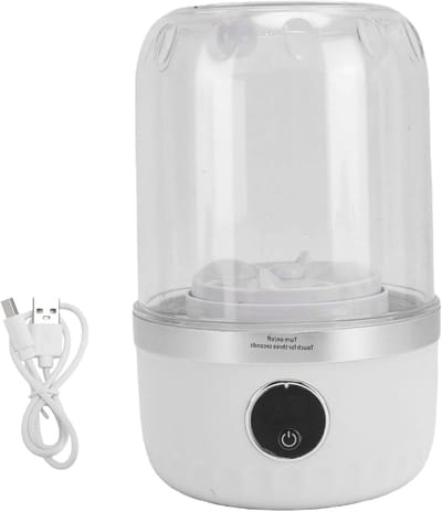 Mini Wasmachine - Draagbaar Apparaat - Kleine Wasjes - Ingeladen Batterij - 21.5 cm - Wit