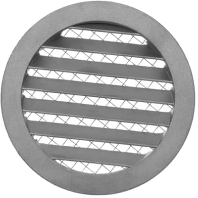 Rond Ventilatierooster 125mm met Muisbescherming - Aluminium en Weerbestendig