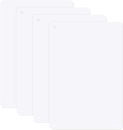 Metalen Borden - Aluminium Platen - Eigen Ontwerp Maken - Roestbestendig UV-bestendig - 4 stuks 18x25 cm - Wit