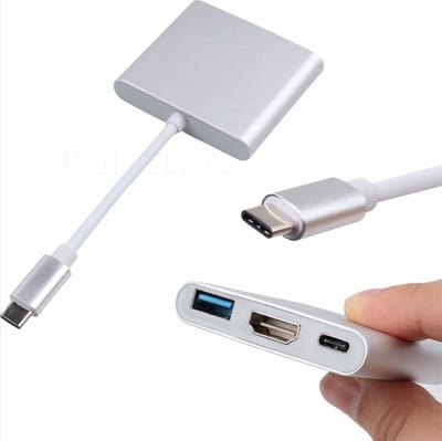 New Age Devi - 3.1 USB Type-C naar HDMI Multiport Adapter - Zilver