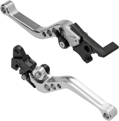 Motorfiets Remhendels - Koppelingshendel Set - Veilig Rijden - Verstelbaar Aluminium - 22mm Stuur - Zilver