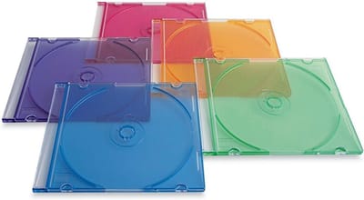 Dailygoody - CD/DVD Slim Case - Dun en Duurzaam - Assorted Colors - 10 Stuks - Perfect voor Archivering - Ideaal voor Opslag - 5.2mm